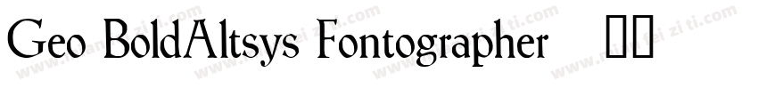 Geo BoldAltsys Fontographer字体转换